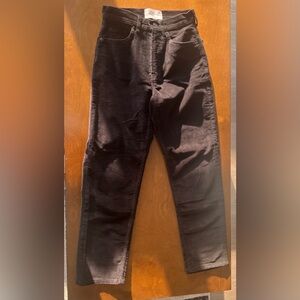 Everlane Baby Cord Cheeky Straight Crop Pants Black Size 25